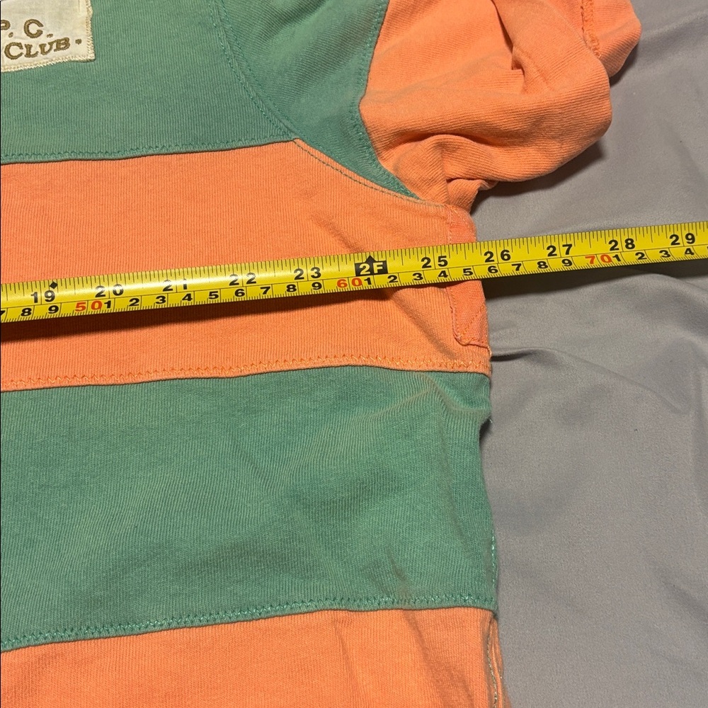 Polo by Ralph Lauren Orange and Green Rugby Shirt - Picture 10 of 12